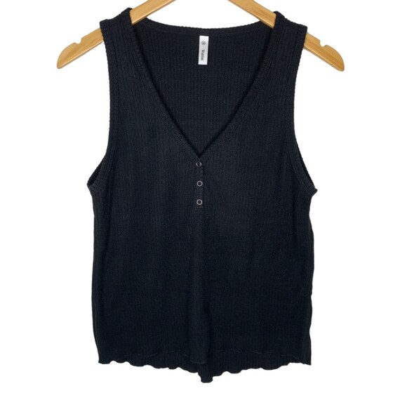 Wishlist womens black v-neck sweater tank top size medium - Picture 1 of 11